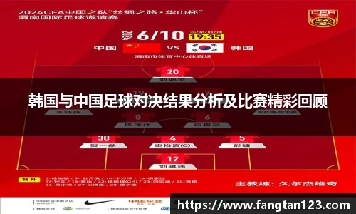 韩国与中国足球对决结果分析及比赛精彩回顾