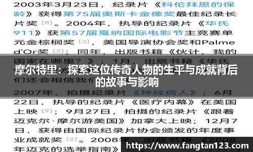 摩尔特里：探索这位传奇人物的生平与成就背后的故事与影响